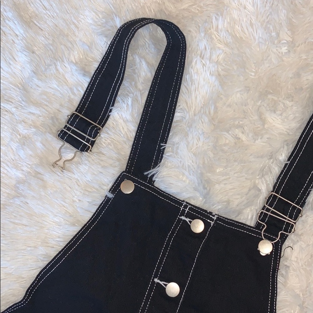 Woven Button-Front Overall Dress - Picture 8 of 8